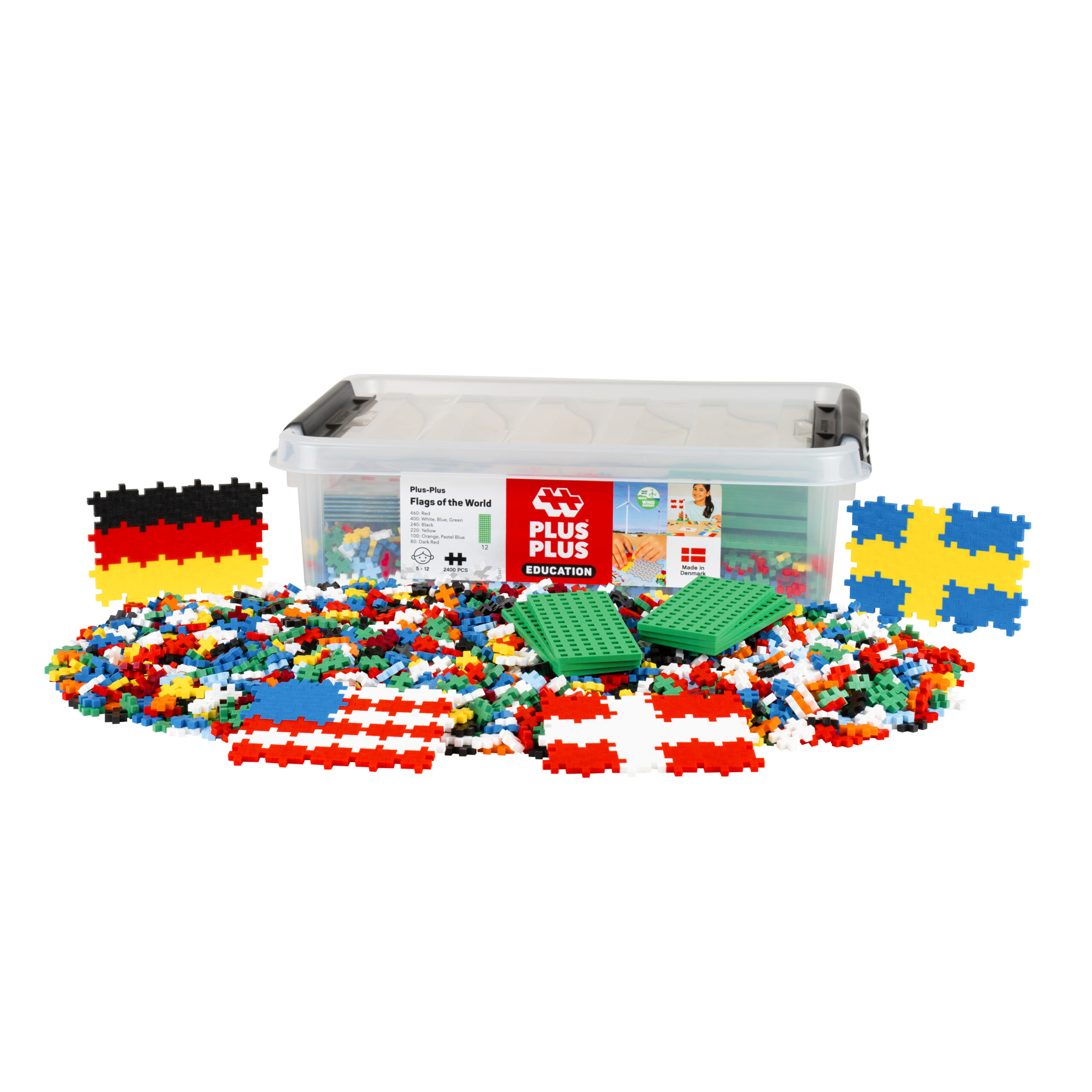 Plus Plus edukacinė dėžė, Pasaulio Vėliavos, 2400 det. - Image 2