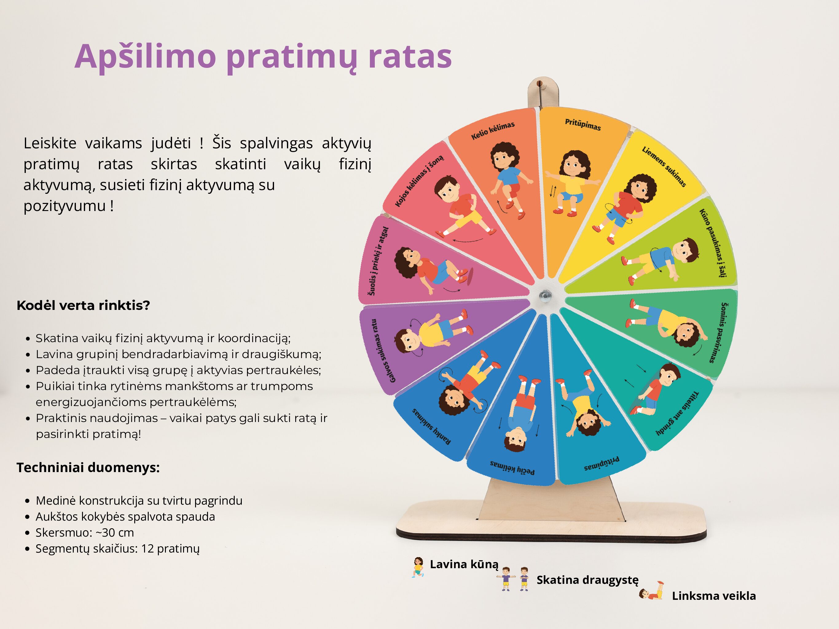 Apšilimo pratimų ratas.