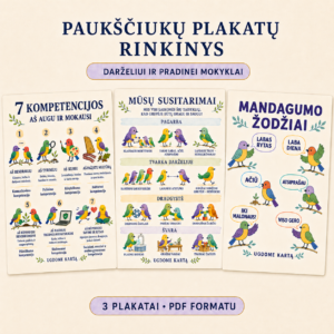 Mūsų susitarimai ir mandagumo žodžiai - 3 plakatų rinkinys. PDF formatu.