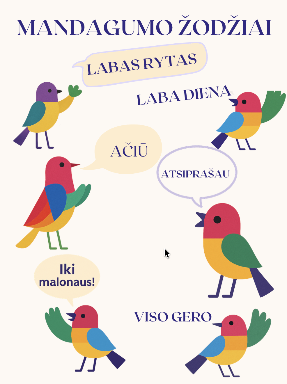 Mūsų susitarimai ir mandagumo žodžiai - 3 plakatų rinkinys. PDF formatu. - Image 2