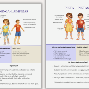 Kortelių rinkinys:  Kaip mano kūnas išgyvena emocijas.