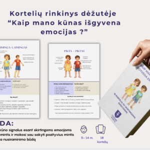Kortelių rinkinys:  Kaip mano kūnas išgyvena emocijas.