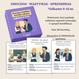 Emocijų Ir Konfliktų Sprendimų Kortelės Vaikams. Rekomenduojama Vaikams 8-15 M.