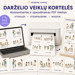 Darželio veiklų kortelės (PDF)- 32 veiklos.