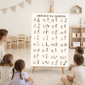 Judesio abėcėlės plakatas A2.