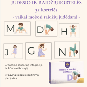 Judesio ir raidžių -  32 kortelės.