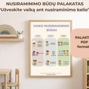 Vaiko nusiraminimo būdai (PDF)