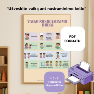 Vaiko nusiraminimo būdai (PDF)