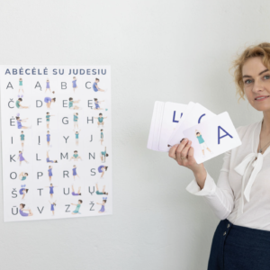 Judesio ir raidžių -  32 kortelės.