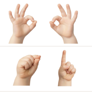 Dovana - 3 pirštukų mankštos pavyzdinės kortelės.