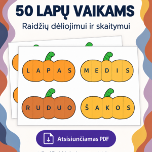 Moliūguose - raidės. PDF formatu.