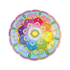Beleduc lavinamoji priemonė - XXL medinė kūrybiškumo dėlionė - mandala Vabzdžiai