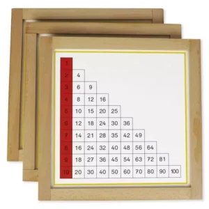 TimeTEX Daugybos užsiėmimų lentelės su mediniu rėmeliu „Montessori Premium“