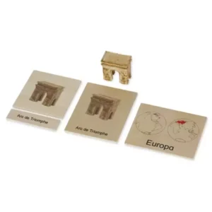 TimeTEX Žemynų įžymybių dėžutė (Vokiška versija) „Montessori Premium“