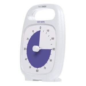 Laikmatis / atgalinio skaičiavimo laikrodis - Time Timer PLUS 120 min, White (14x18 cm)