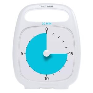 Laikmatis / atgalinio skaičiavimo laikrodis - Time Timer PLUS 20 min, White (14x18 cm)