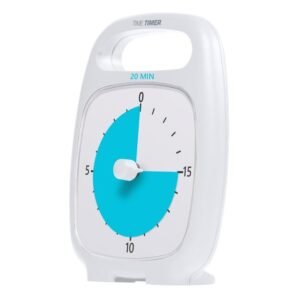Laikmatis / atgalinio skaičiavimo laikrodis - Time Timer PLUS 20 min, White (14x18 cm)