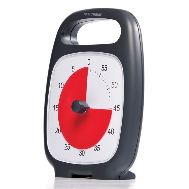 Laikmatis / atgalinio skaičiavimo laikrodis - Time Timer PLUS, Black (14x18 cm)