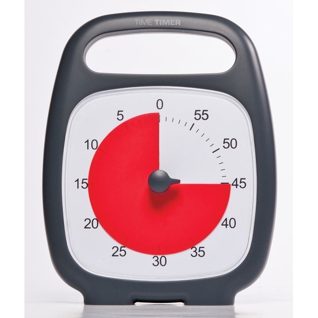 Laikmatis / atgalinio skaičiavimo laikrodis - Time Timer PLUS, Black (14x18 cm)