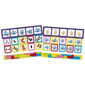 Nathan COLORCODE užduočių kortelės „Mažieji monstriukai skaičiuoja nuo 1 iki 3“