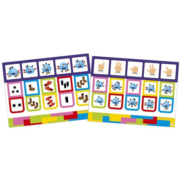 Nathan COLORCODE užduočių kortelės „Mažieji monstriukai skaičiuoja nuo 1 iki 3“