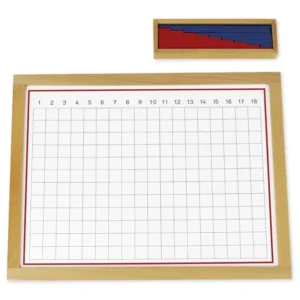 TimeTEX Sudėties lazdelių lentelė su mediniu rėmeliu „Montessori Premium“