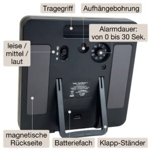 TimeTEX Timer atgalinio skaičiavimo laikrodis L, 20x20 cm